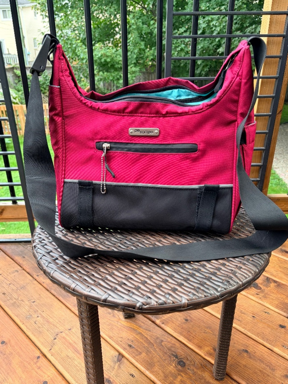 Po Campo Convertible Bike Pannier / Crossbody Bag – Red and Black